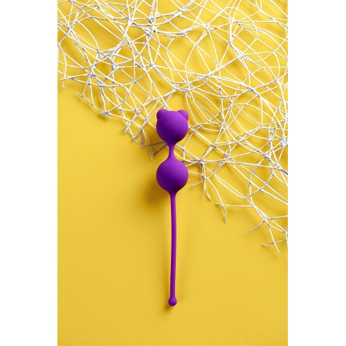 Фиолетовые вагинальные шарики A-Toys с ушками в Ставрополе
