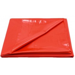Красная виниловая простынь - 217 х 200 см.